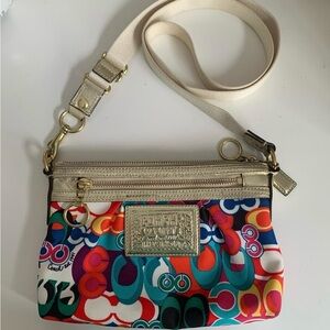Coach poppy collectionColorful Signature canvas crossbody bag